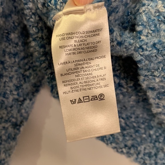 Free People Avalon cropped pull over sweater blue marine size medium - Picture 6 of 9